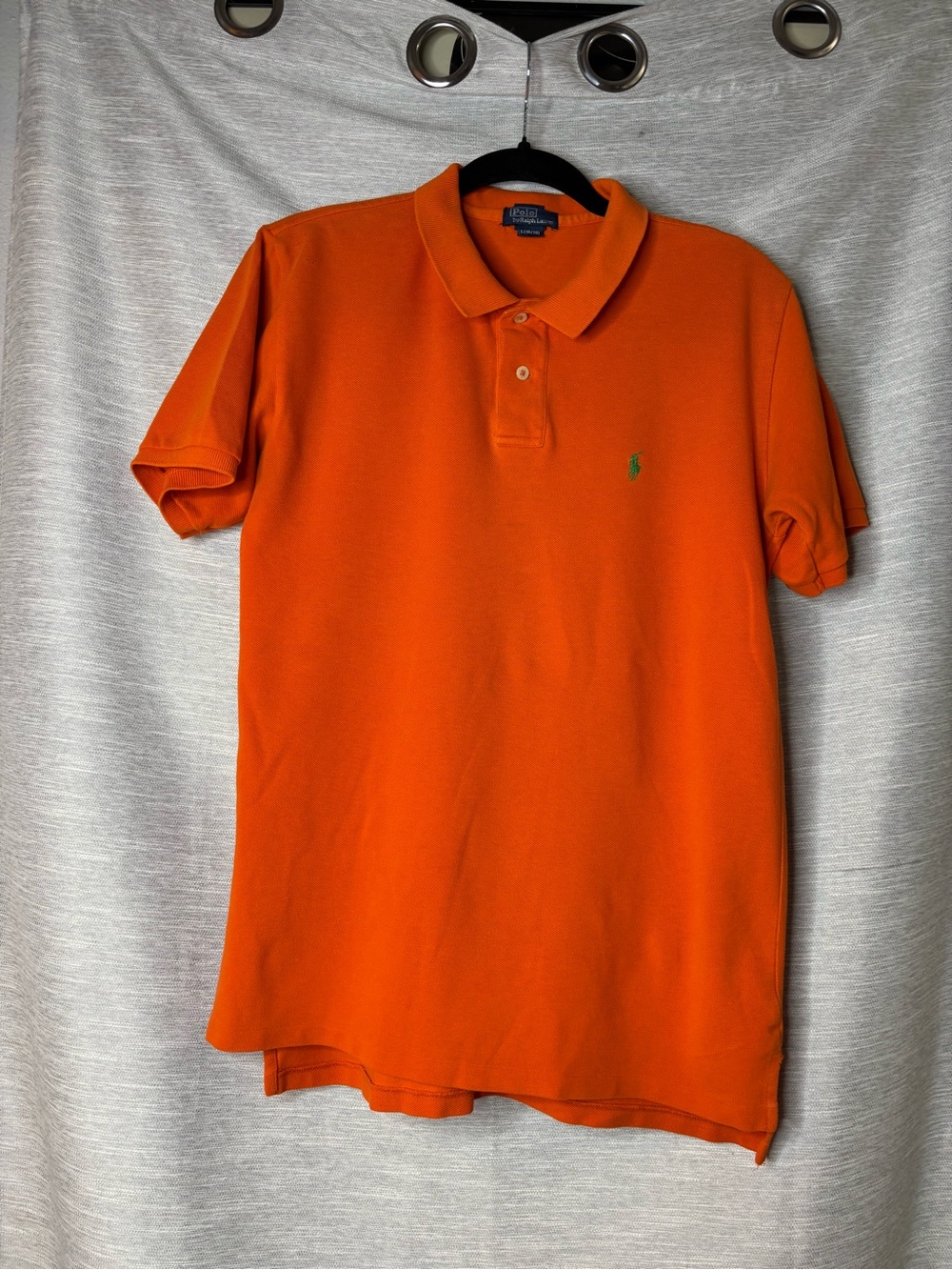 Ralph Lauren Bright Orange Polo with Green Pony youth